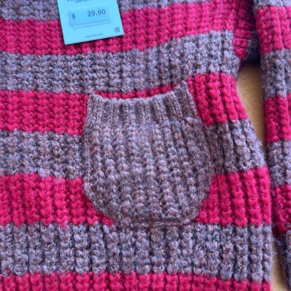 Zara NWT Boys or Girls Sweater Brown Red 3-4 years - Picture 3 of 3